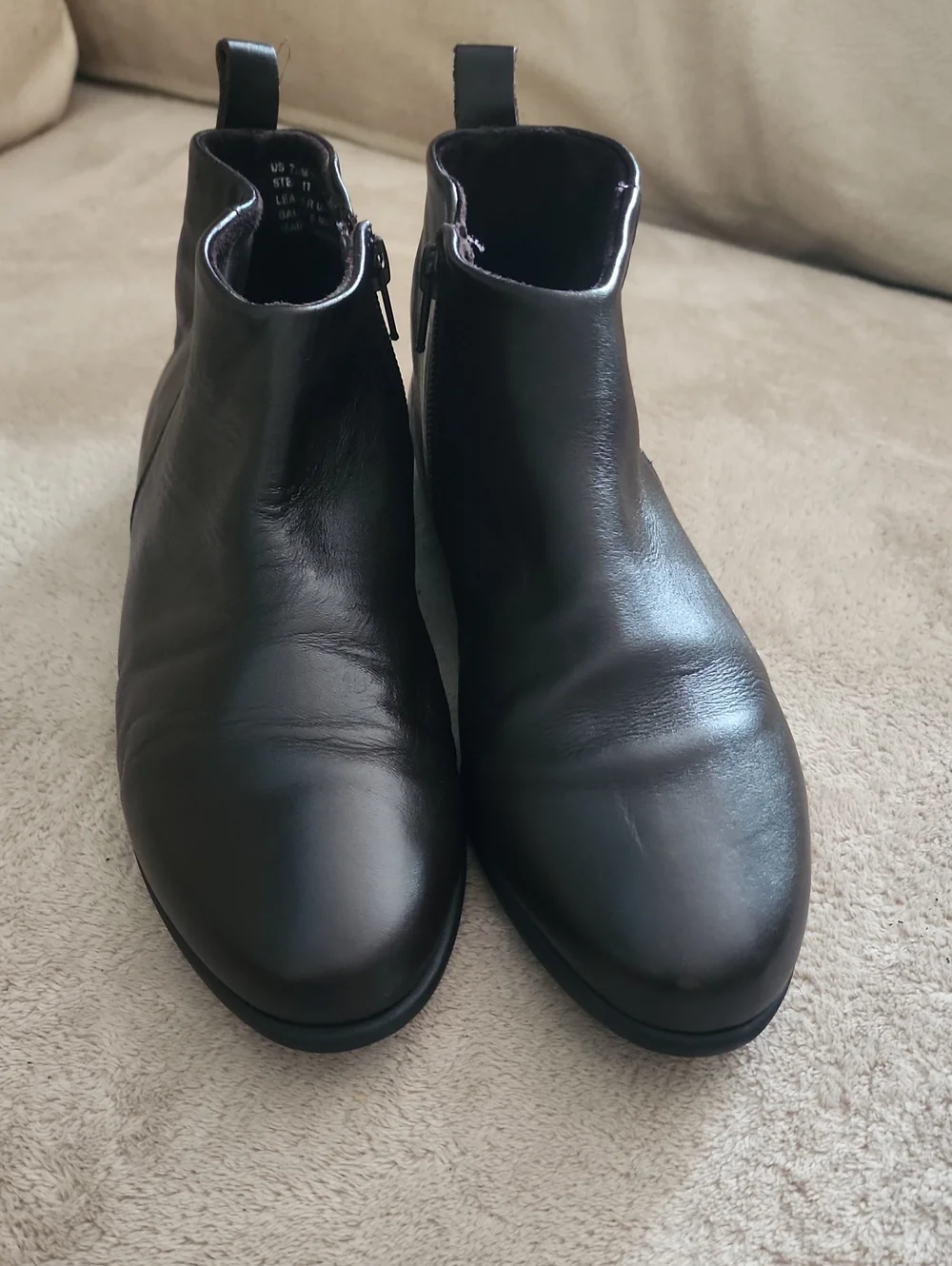 Classic Black Leather Ankle Boots
